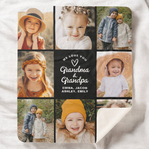 Couverture Sherpa Modern Love You Grand-mère Grand-père Instagram Ph