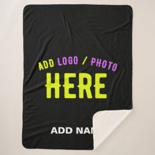 COUVERTURE SHERPA MODERNE ET MODERNE PERSONNALISABLE NOIR VÉRIFIÉ
