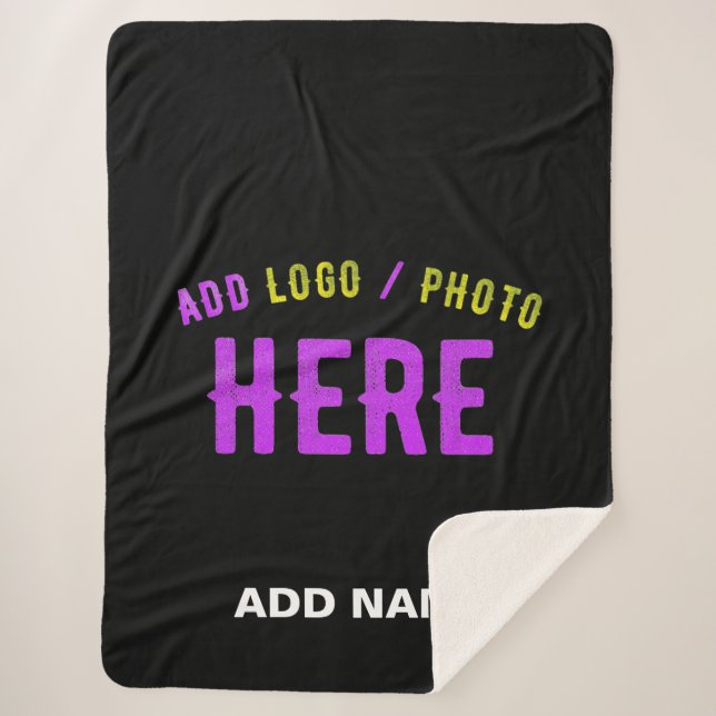 COUVERTURE SHERPA MODERNE ET MODERNE PERSONNALISABLE NOIR VÉRIFIÉ (Devant)