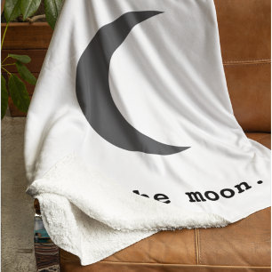 Couverture Sherpa Moderne simple à la citation de la lune