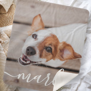 Couverture Sherpa Moderne Simple Jouer Élégant Chic Pet Photo