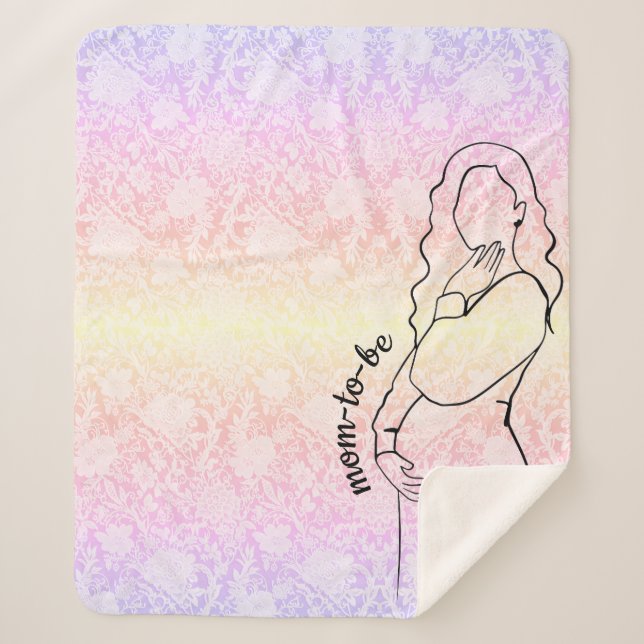 Couverture Sherpa Mom-to-be Faux Lace (Devant)