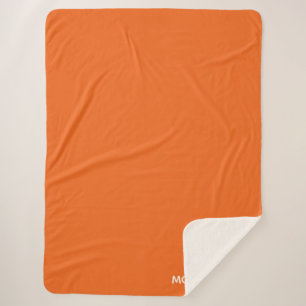 Couverture Sherpa Monarch butterfly orange color name