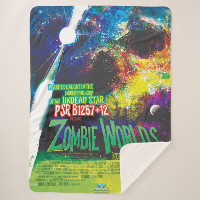 Couverture Sherpa Mondes Zombie Galaxie d'Halloween (Devant)