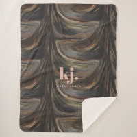 Monogramme Abstrait Motif de céréales en bois rust