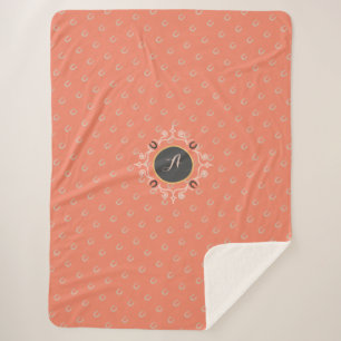 Couverture Sherpa Monogramme équestre Chaussure Lucky Horse