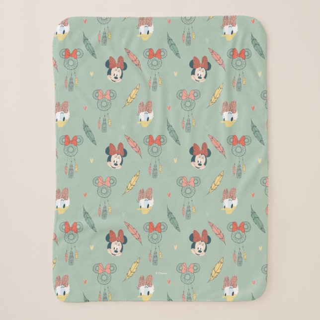 Couverture Sherpa Monogramme Minnie et Daisy | Dream Catcher Motif (Devant)