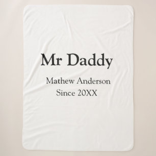 Couverture Sherpa Monsieur Papa depuis ajouter année nom parents nom