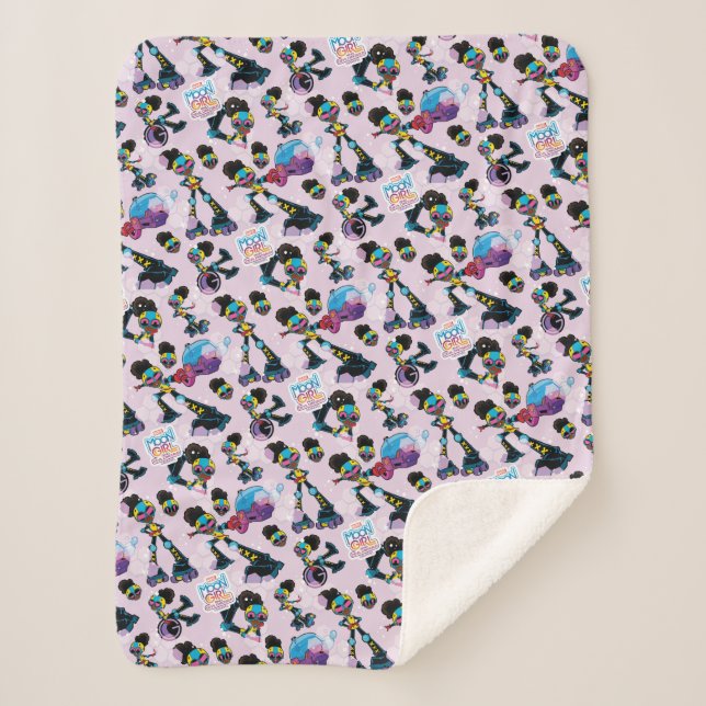 Couverture Sherpa Moon fille caractère Pose Motif (Devant)