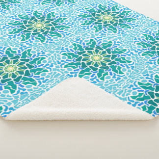Couverture Sherpa Mosaico Marino