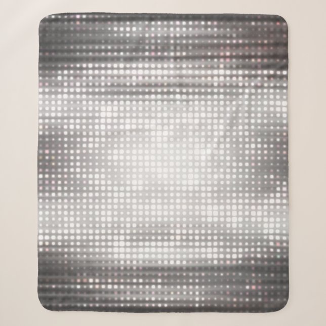 Couverture Sherpa Mosaïque brillante : Abstraite gris brillant. (Devant)