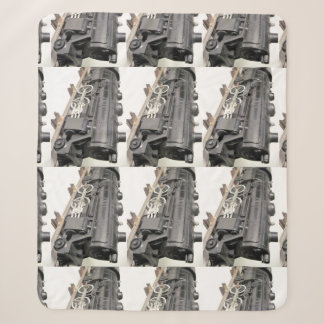 Couverture Sherpa Moteur de train Moyenne Sherpa Blanche