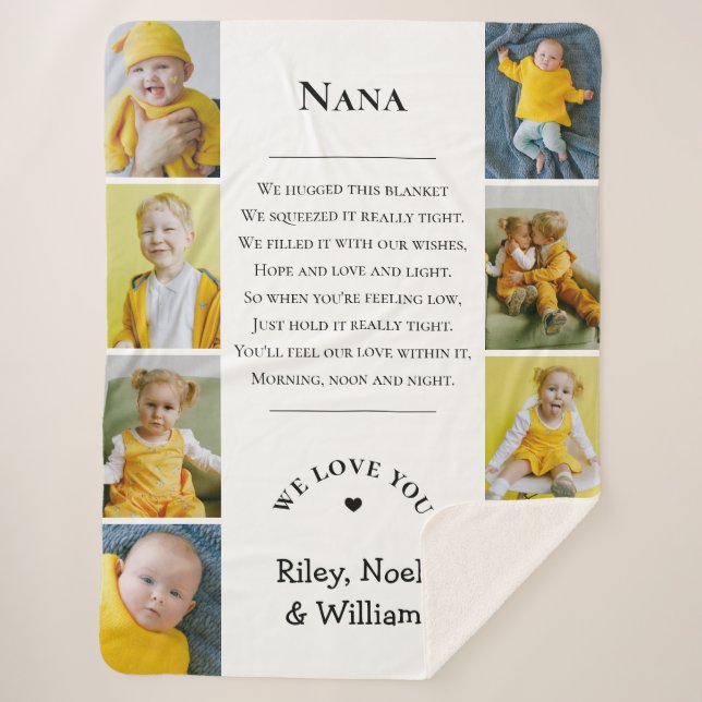 Couverture Sherpa Mother's Day Grandma Grammy Nana from Grandkids (Devant)