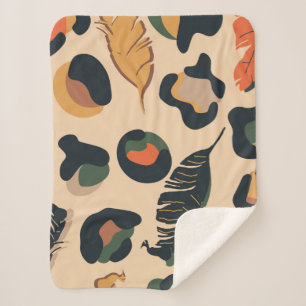 Couverture Sherpa Motif Abstrait sans soudure, dos d'animal sauvage