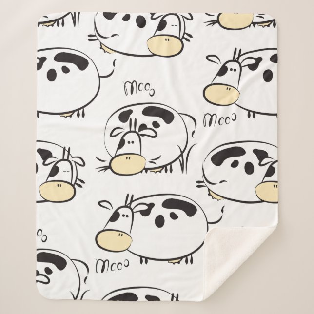 Couverture Sherpa Motif amusant avec des animaux enfantins. Clip vin (Devant)