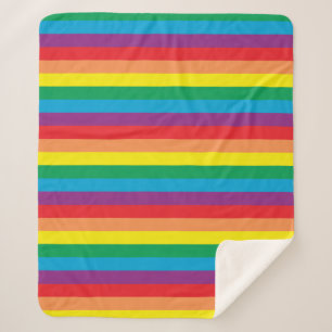 Couverture Sherpa Motif arc-en-ciel simple