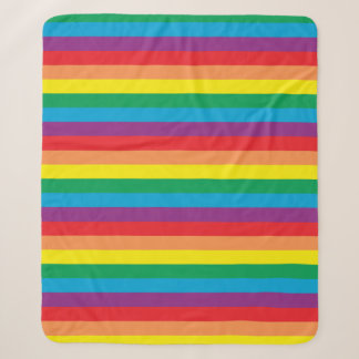 Couverture Sherpa Motif arc-en-ciel simple