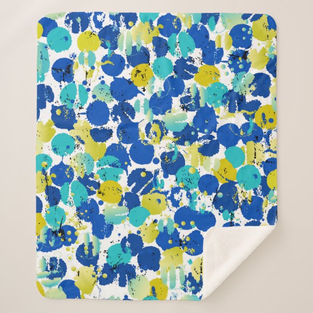 Couverture Sherpa motif arrière - plan abstrait transparent, avec sp (Devant)