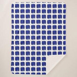 Couverture Sherpa Motif bleu