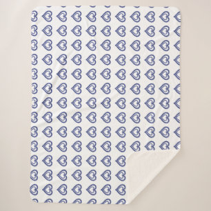Couverture Sherpa Motif bleu