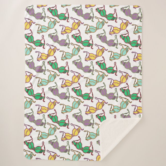 Couverture Sherpa Motif Bra multicolore (Devant)