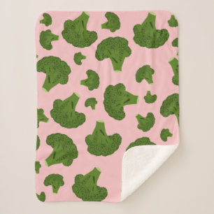 Couverture Sherpa Motif Broccoli