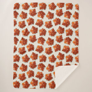 Couverture Sherpa Motif canadien de sirop d'érable