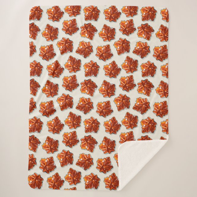 Couverture Sherpa Motif canadien de sirop d'érable (Devant)