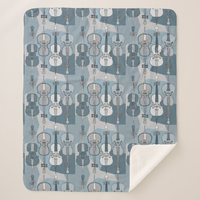 Couverture Sherpa Motif Cello Sherpa Blanket (Devant)