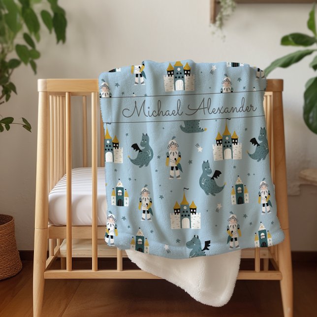 Couverture Sherpa Motif Chevaliers & Dragons (Créateur téléchargé)