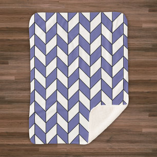 Couverture Sherpa Motif chevron à carreaux tendance