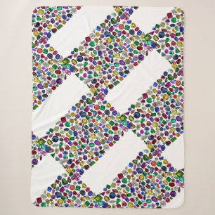Couverture Sherpa Motif coloré Gemstone & Diamond