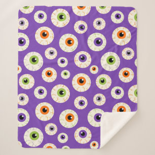 Couverture Sherpa Motif coloré Halloween Eyeballs