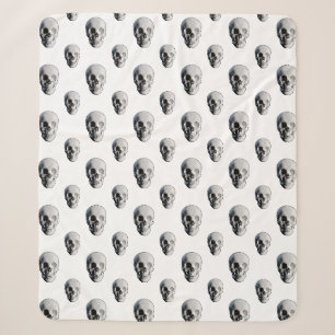 Couverture Sherpa Motif crâne Halloween
