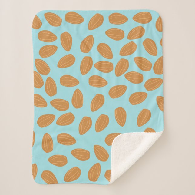 Couverture Sherpa Motif d'amandes (Devant)