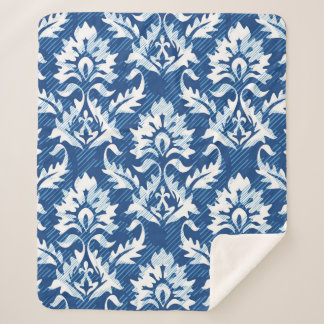 Couverture Sherpa Motif damassé incolore