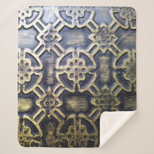 Couverture Sherpa Motif d'art tribal africain (Devant)