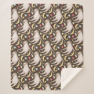 Couverture Sherpa Motif d'astronaute de paresse