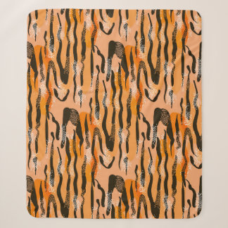 Couverture Sherpa Motif de bande de tigre de pêche