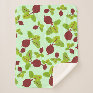 Couverture Sherpa Motif de betteraves