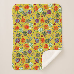 Couverture Sherpa Motif de bonbons motif Lollies lollipop 30