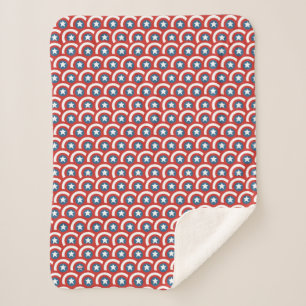 Couverture Sherpa Motif de bouclier qui se chevauche de Captain Amer