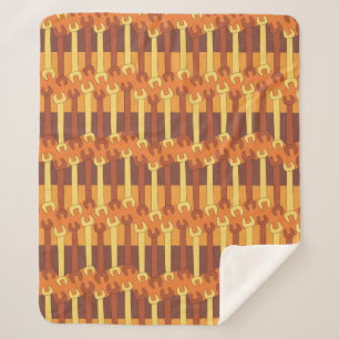 Couverture Sherpa Motif de clé verticale
