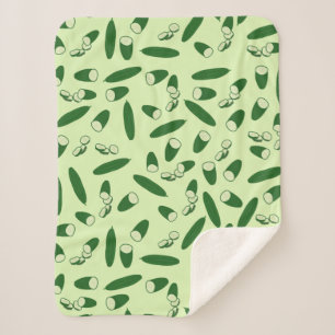 Couverture Sherpa Motif de concombre