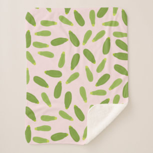 Couverture Sherpa Motif de courgette d'été Zucchini Courgette