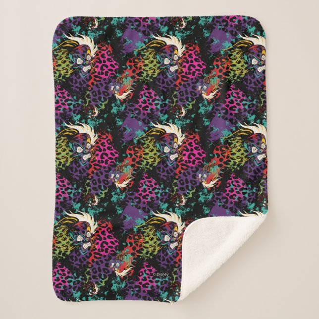 Couverture Sherpa Motif de Cruella de Vil (Devant)