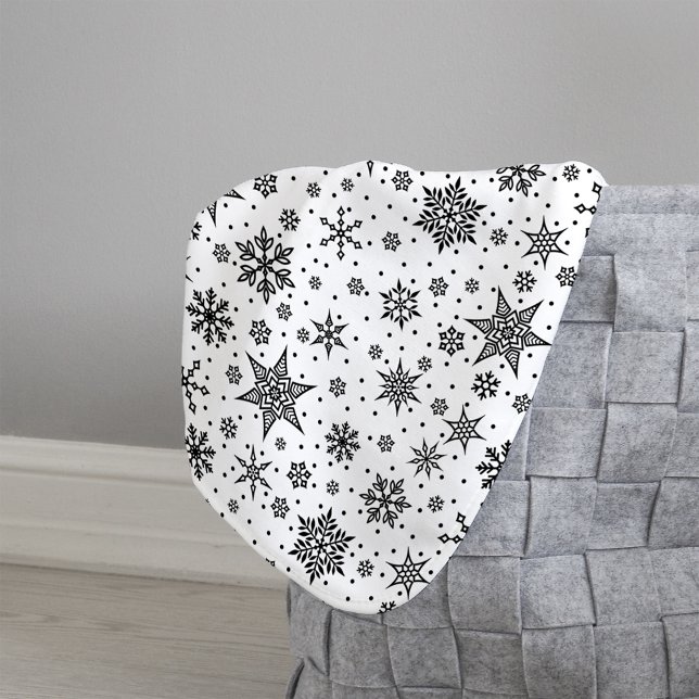 Couverture Sherpa Motif de flocon de neige d'hiver (Créateur téléchargé)