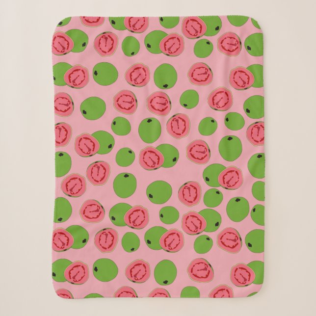 Couverture Sherpa Motif de fruits de goyave (Devant)