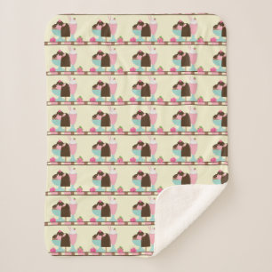 Couverture Sherpa Motif de la crème glacée douce