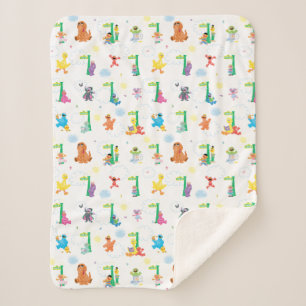 Couverture Sherpa Motif de la rue Sésame du dimanche